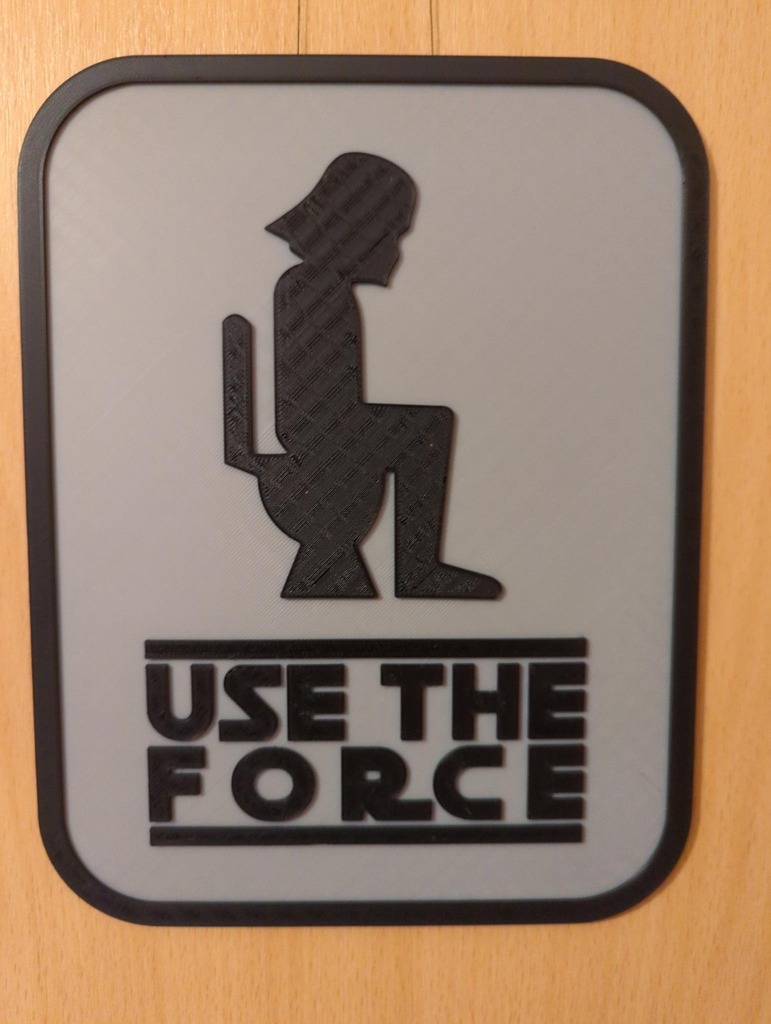 Star Wars toilet sign (use the force)