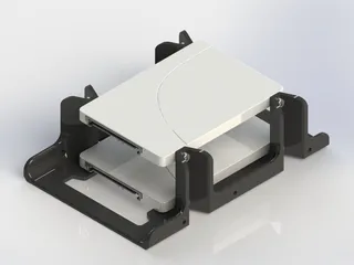 HDD to Dual SSD holder adapter by A3D Printing Farm, Download free STL  model