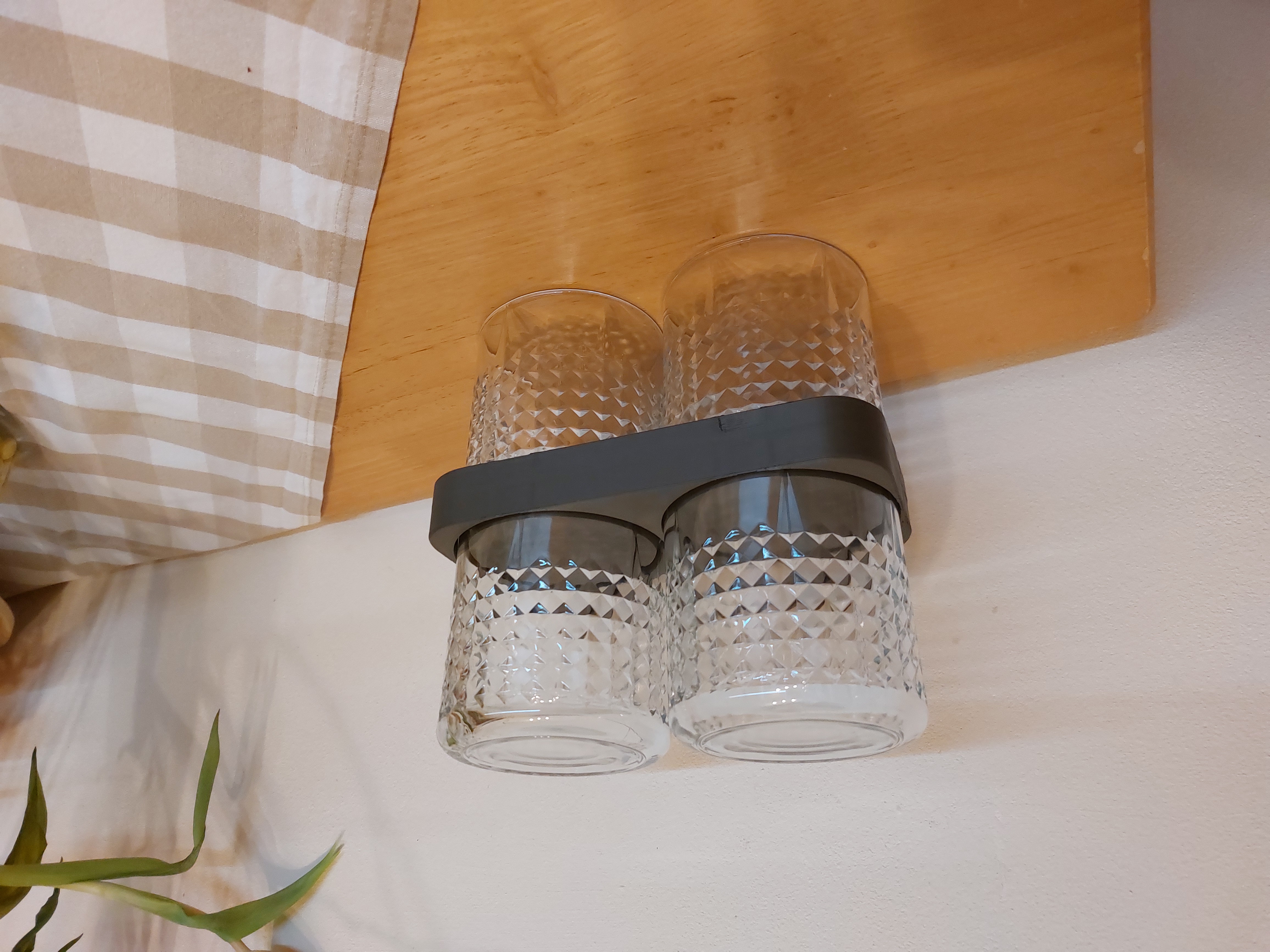 Modular stackable holder for Ikea Frasera glasses