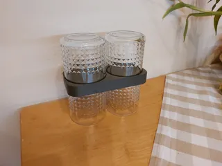 Modular stackable holder for Ikea Frasera glasses
