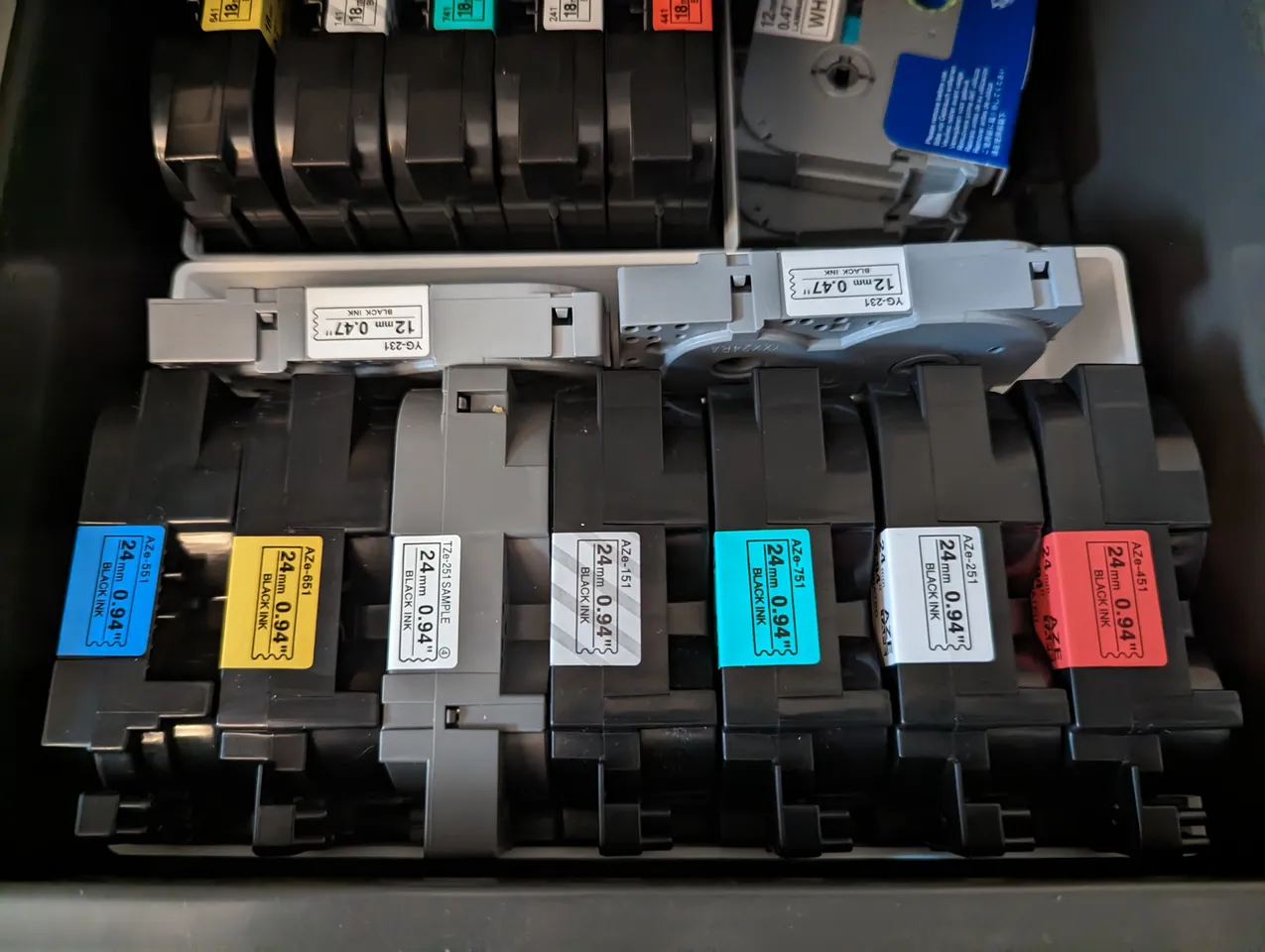 つばめページ Brother P-touch TZe Label Tape Gridfinity Storage Box - Larger