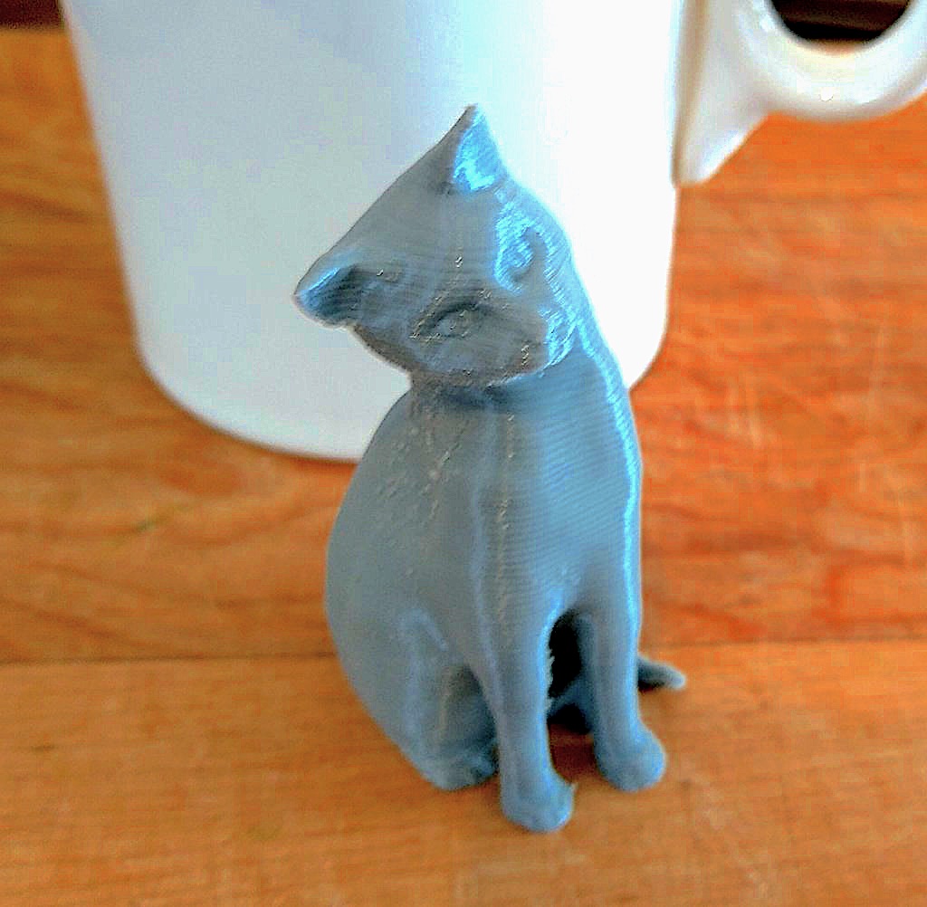 Miniatura 3 do modelo 3D Seated Curious Cat