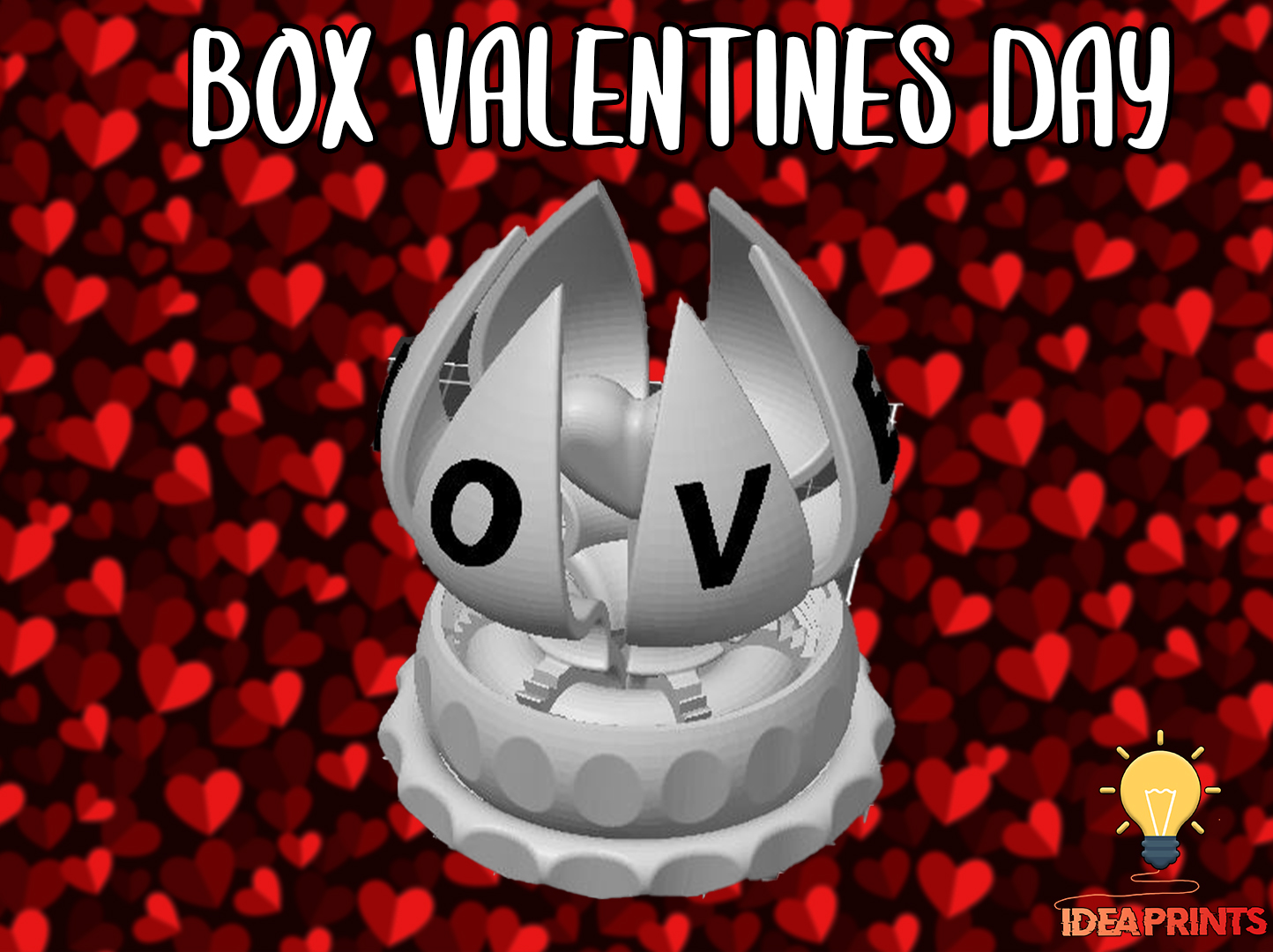 Valentines Day Blooming Flower Gift Box LOVE Text by Idea Prints