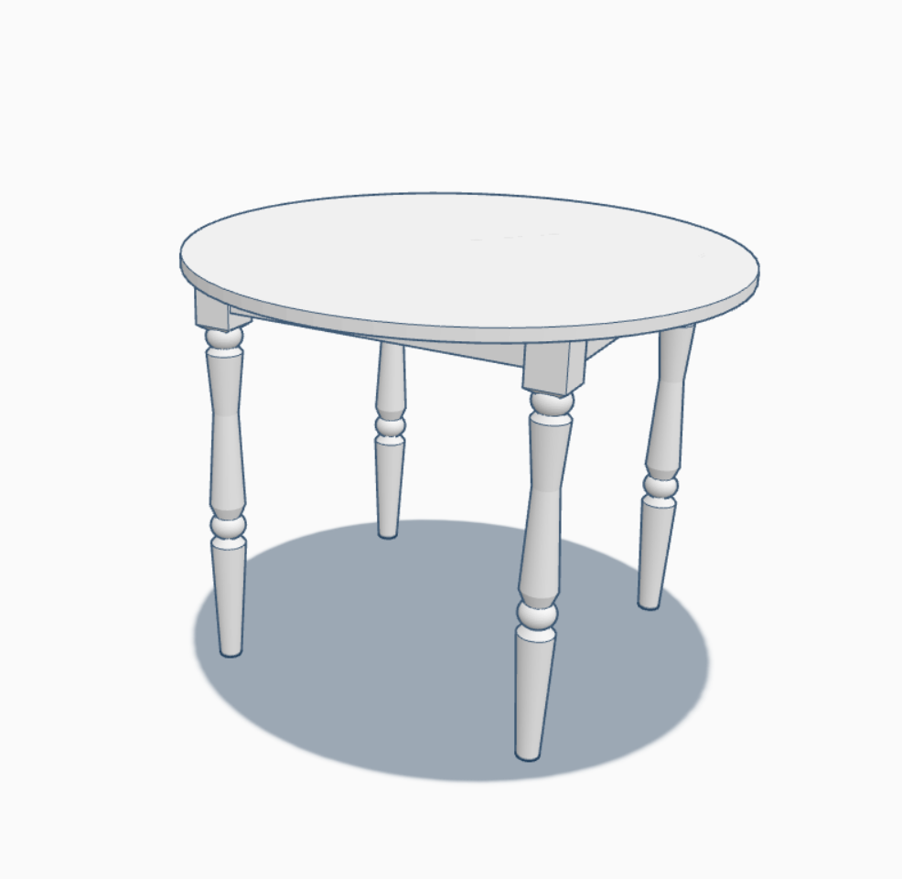 Barbie Doll Round Table 1/6 scale