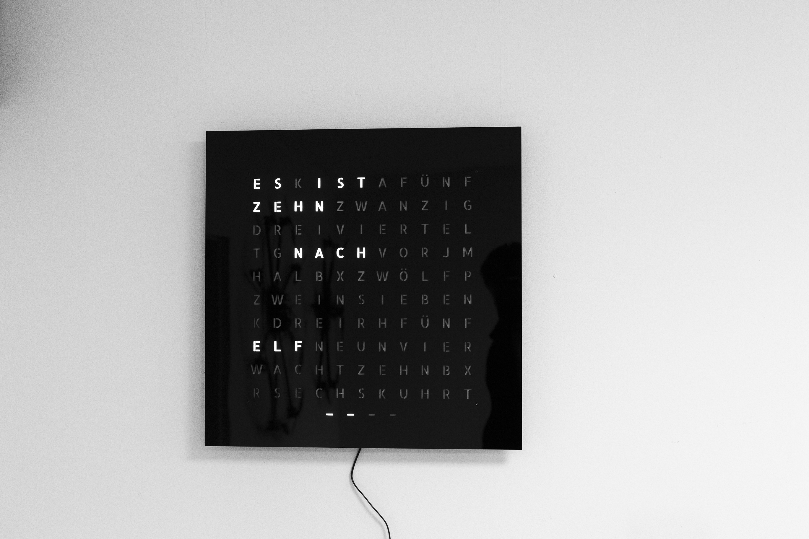 Wortuhr Wordclock lasercut