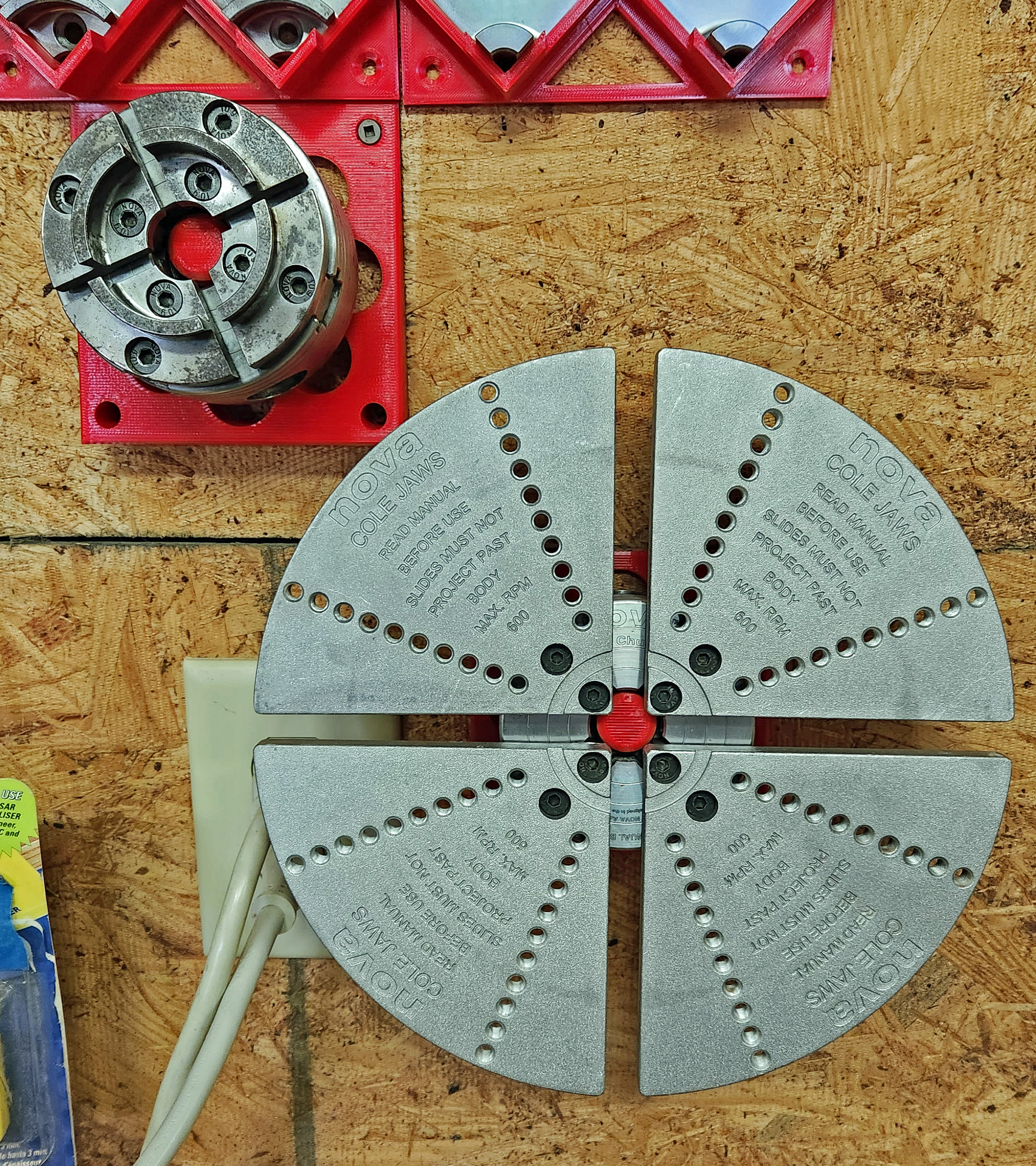 Wood Lathe Chuck Wall Mount - Slip On/Off