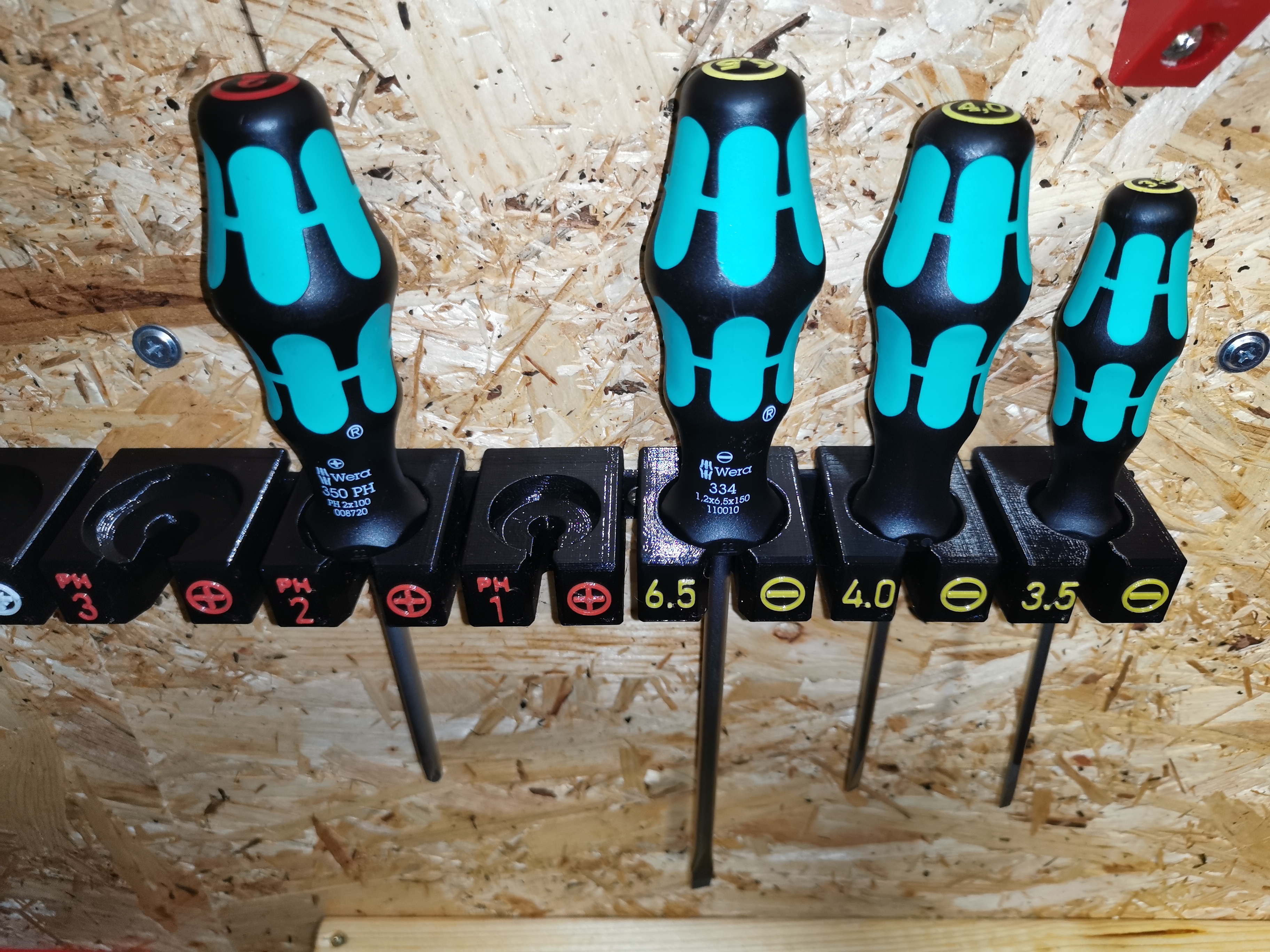 Wera scredriver holders with easy on rail adjustment 3D model thumbnail