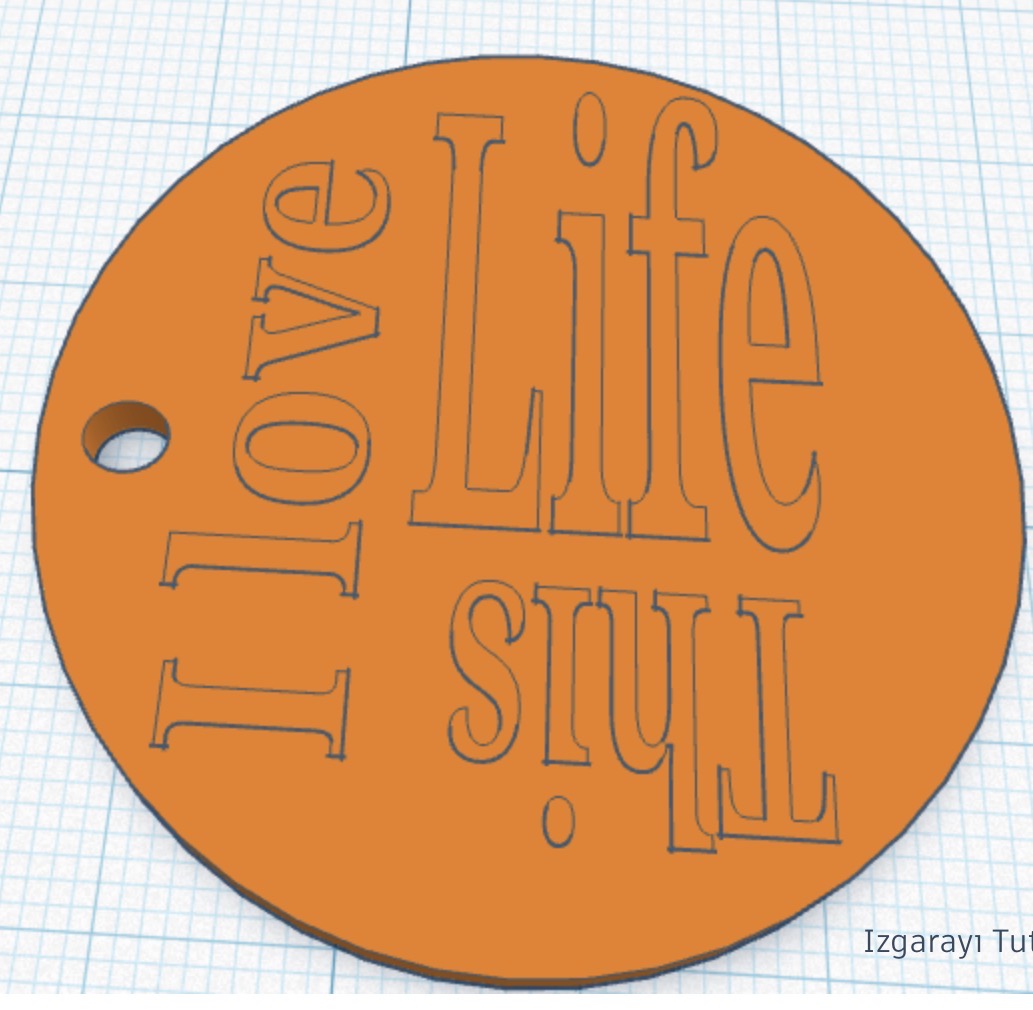 I love this life keychain minimalist