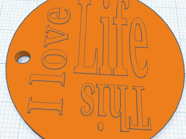 I love this life keychain minimalist