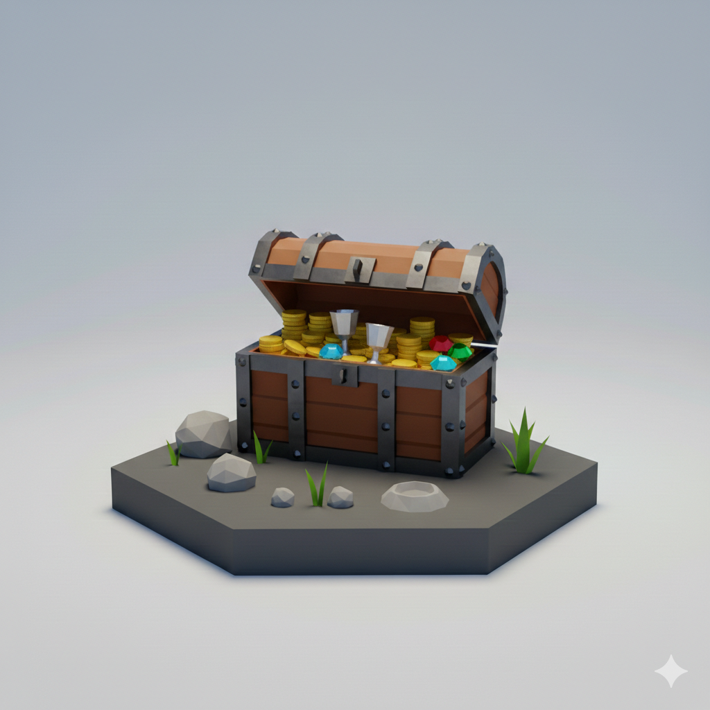 Treasure Chest Low Poly