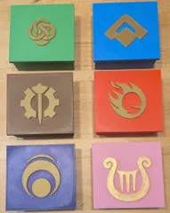 Lids with fraction logos for Altered deck boxes (Deck pour carte jeux altered)
