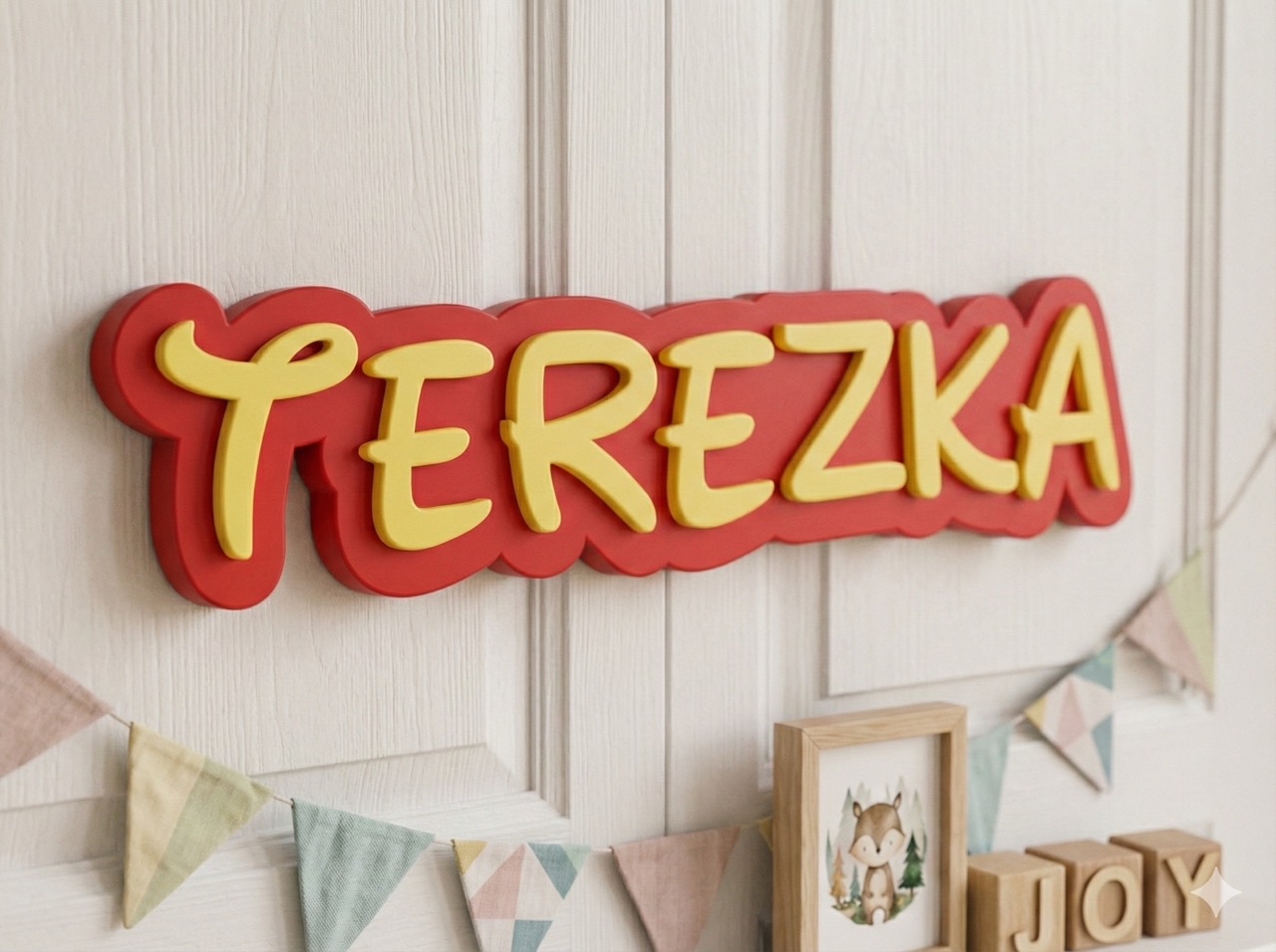 Cute Bubbly Name Sign - "TEREZKA"