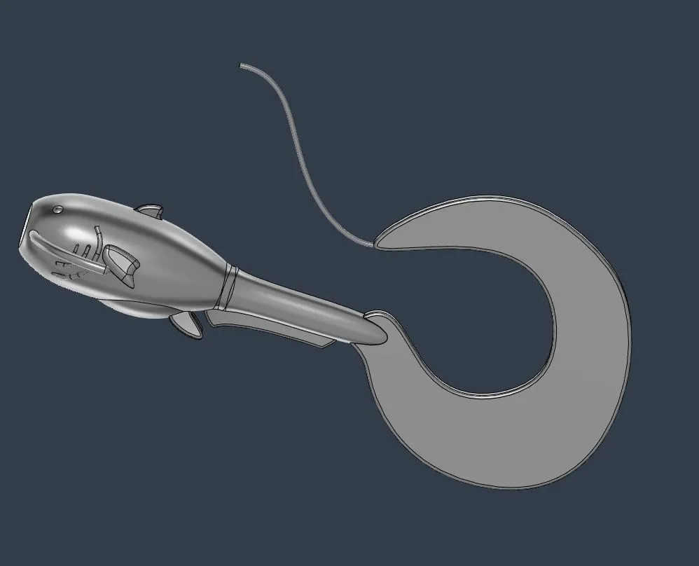 FISHING LURE MOLD - CATFISH TWISTER by Tamer_frogs, Download free STL  model