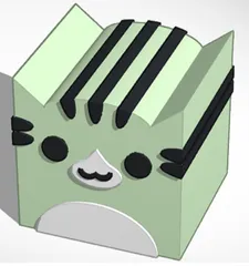 STL file Geometry dash cat cube 💨・3D printer model to download