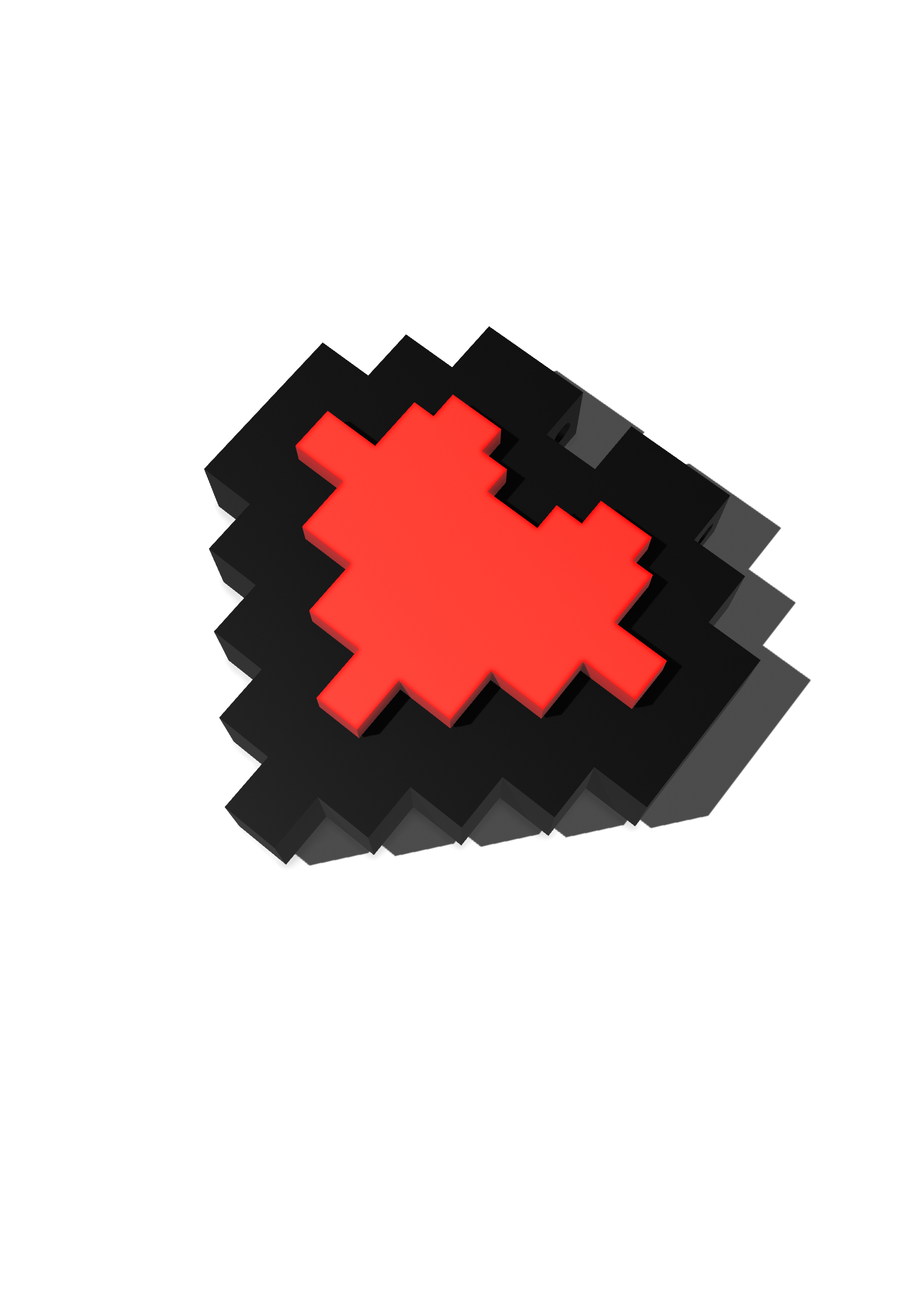 3D Pixel heart