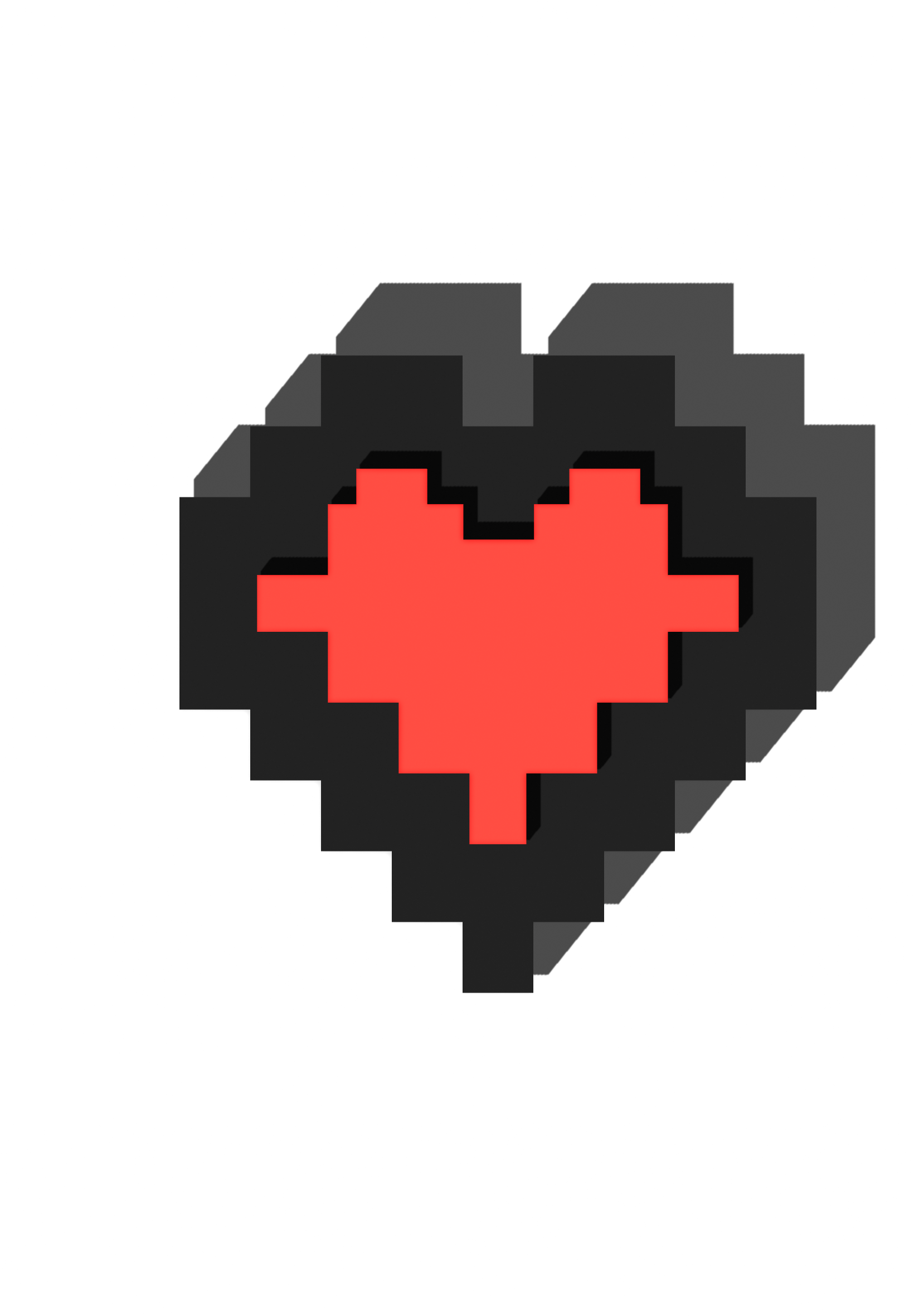 3D Pixel heart by PhiRequiem | Download free STL model | Printables.com