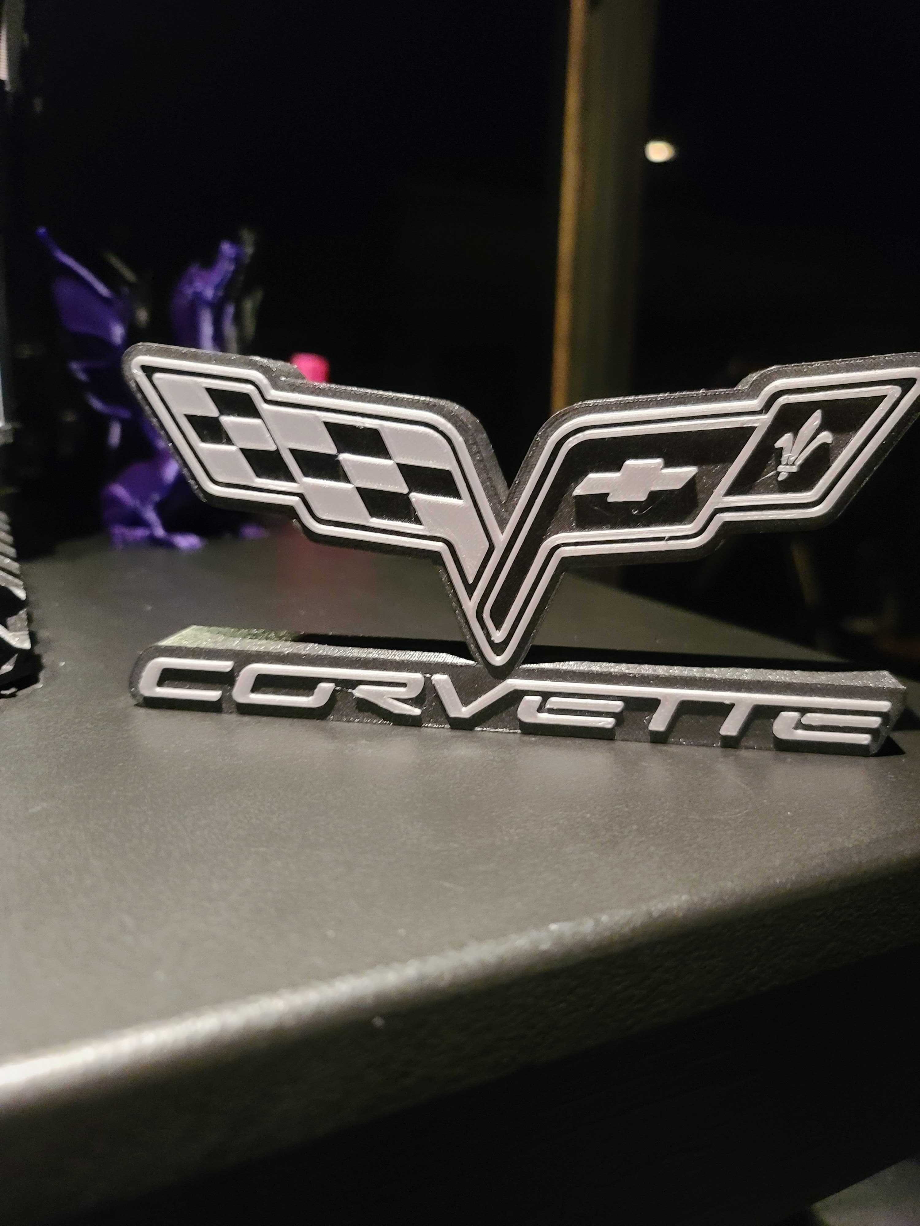 Corvette Logo Desk Art