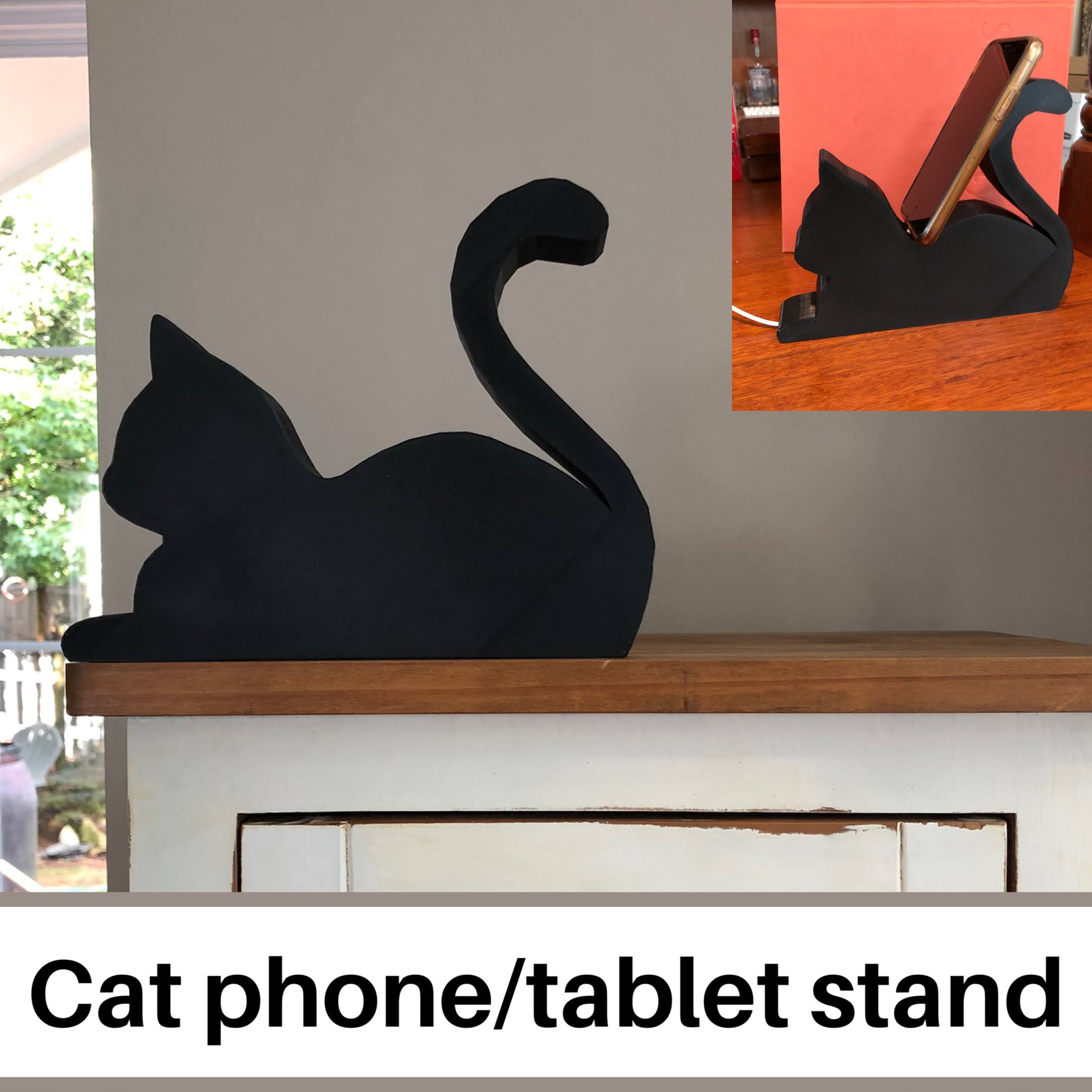 Cat phone or tablet stand by Ericka | Download free STL model ...