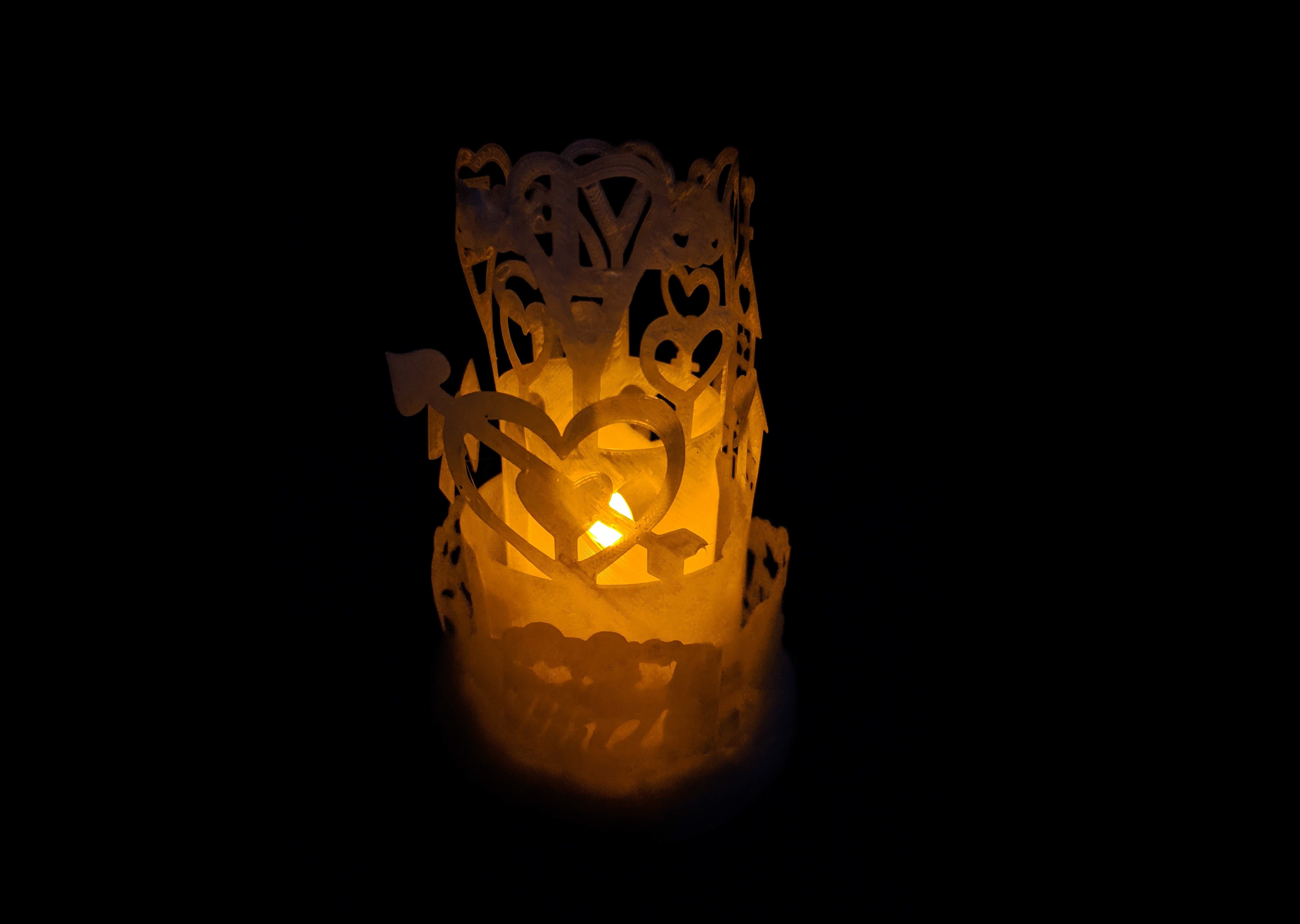 Valentines Lantern for LED tea light candle