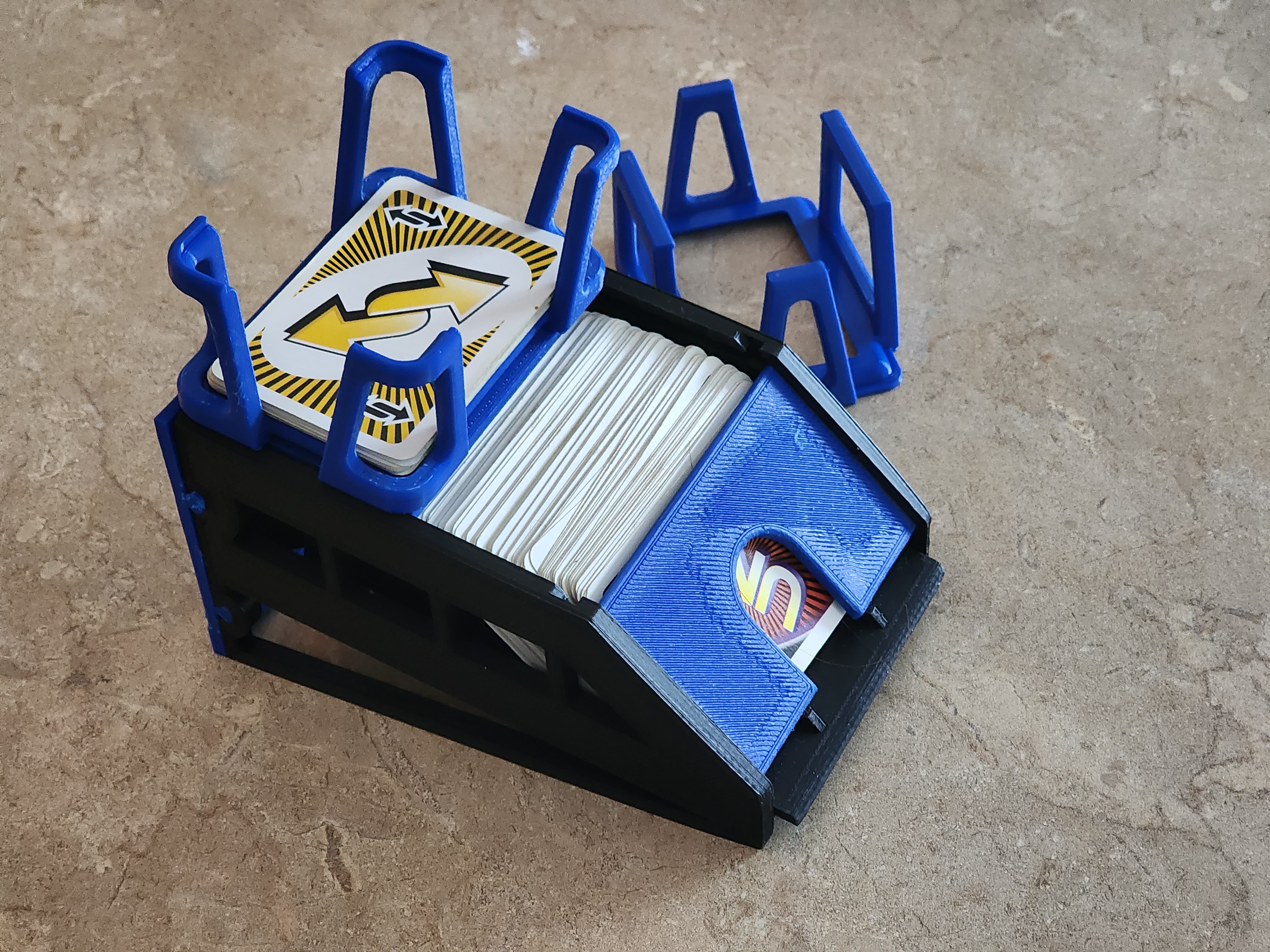 Dealer Shoe dual deck with discard Tray