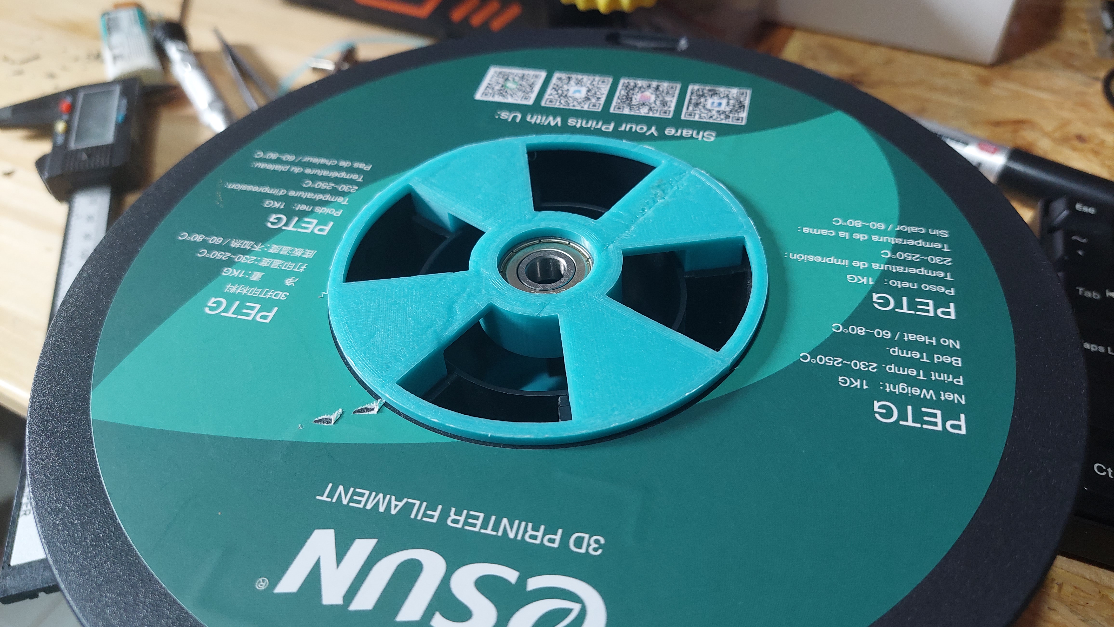 Esun spool to 608z adapter