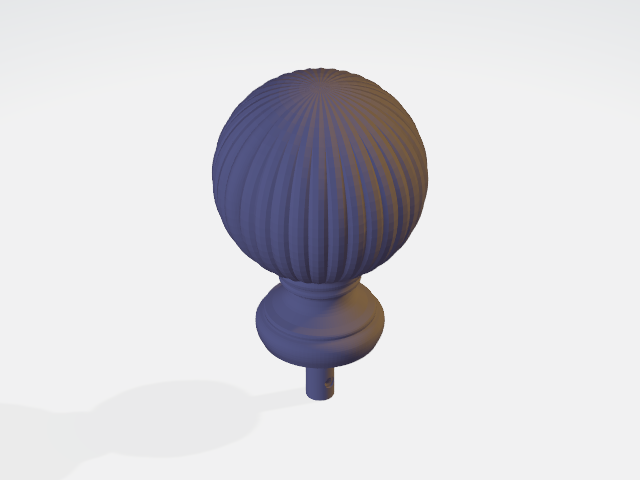 Curtain Rod Finial Orb
