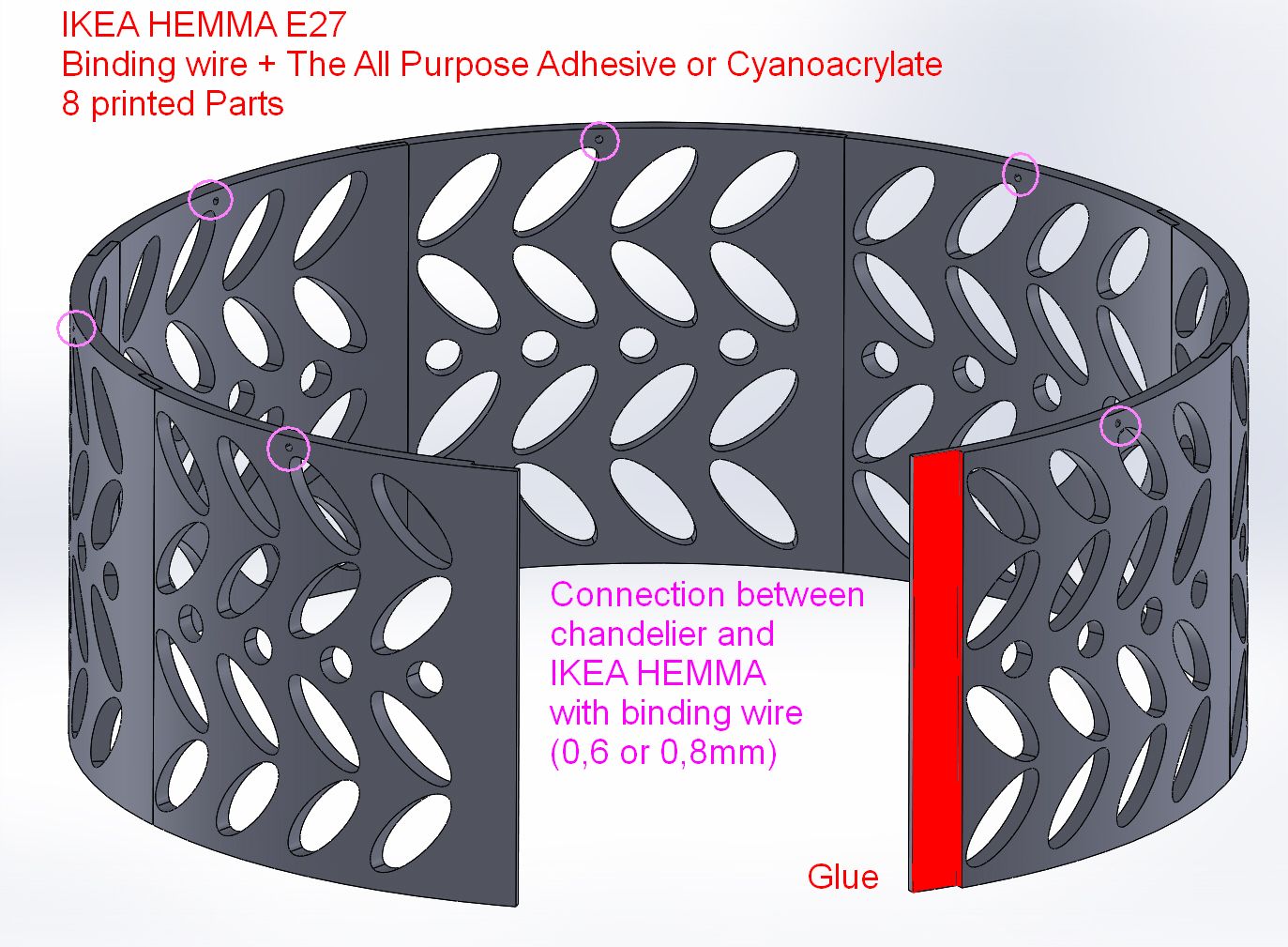 Chandelier with Ikea HEMMA E27 — miniatura 5
