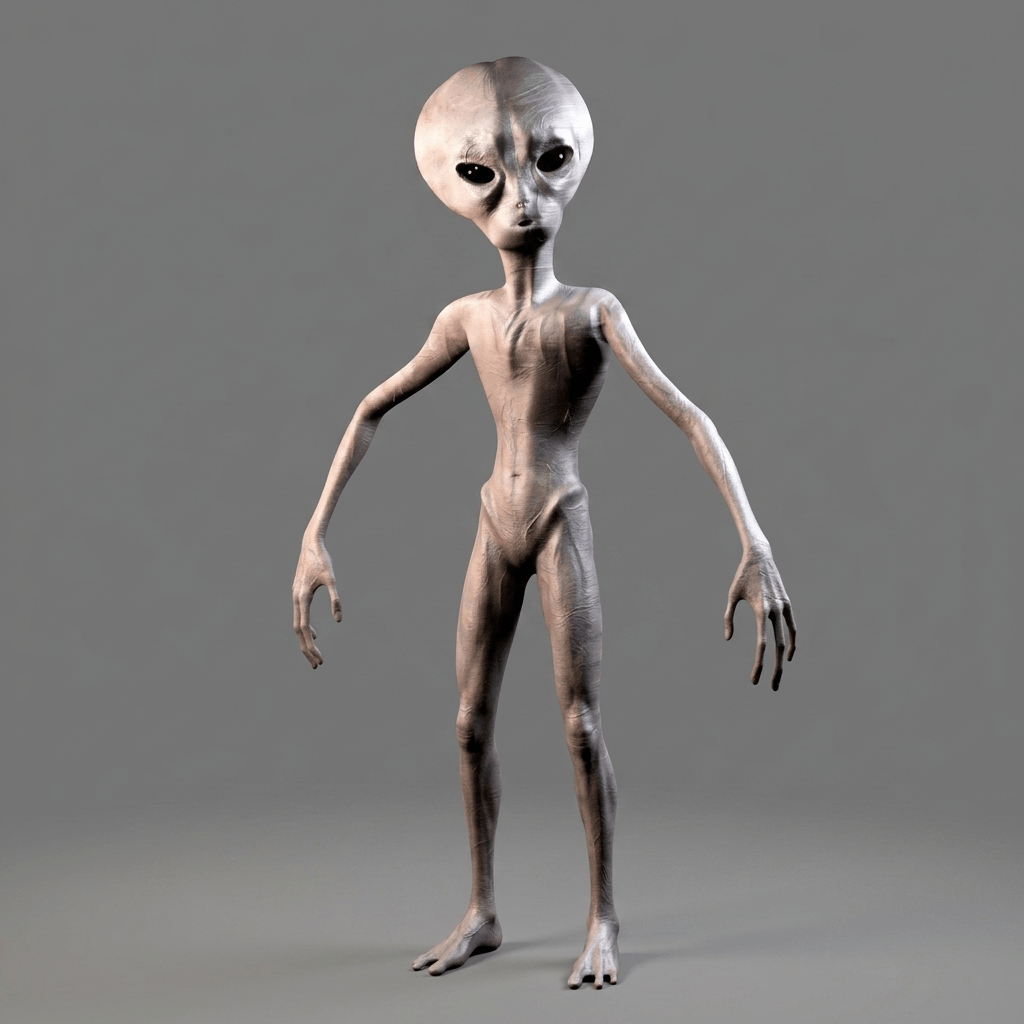 Sci Fi Art - Aliens - Confused Grey
