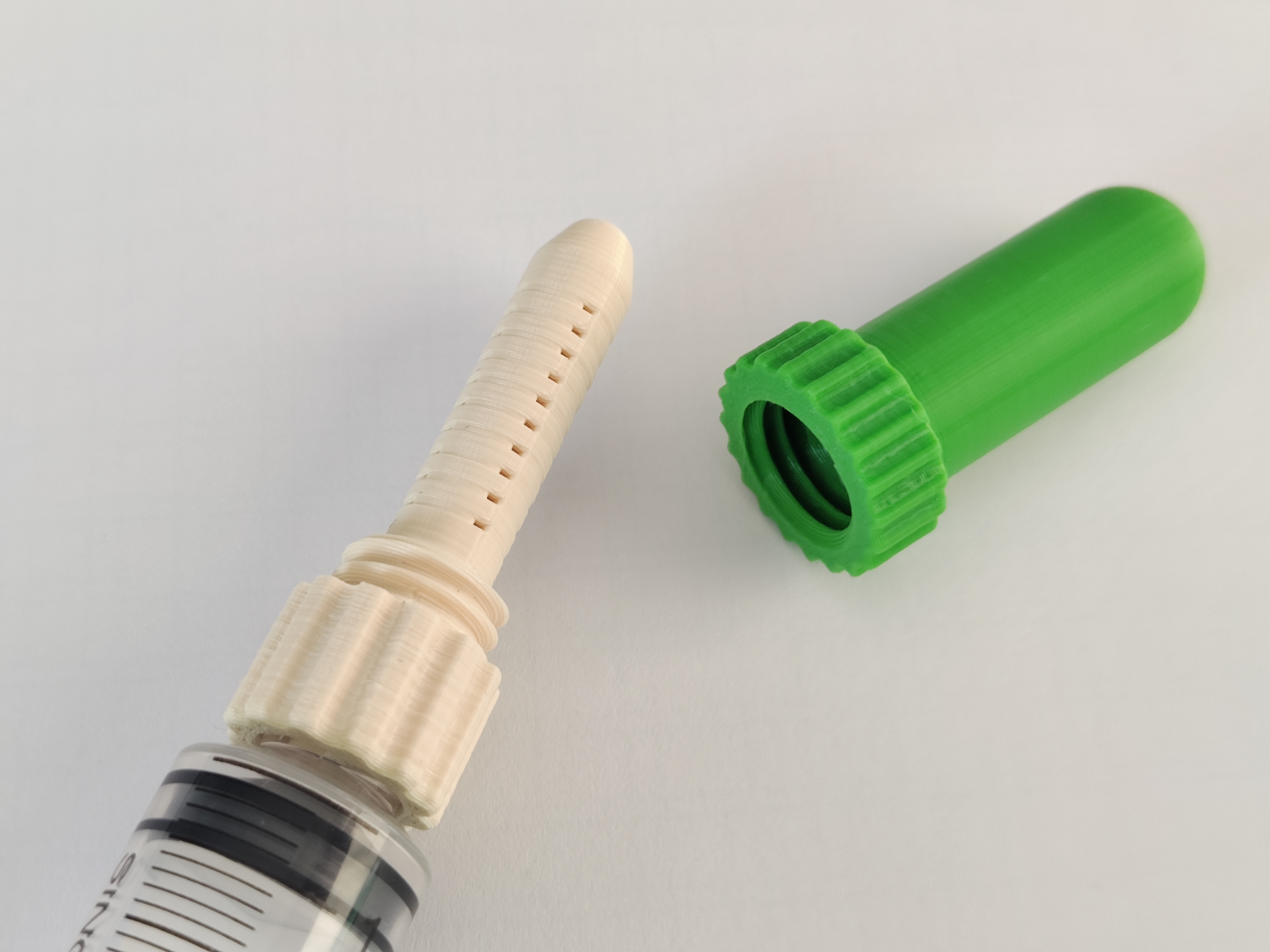 Luer Lok LM8UU Grease tip with screw cap 3D model thumbnail