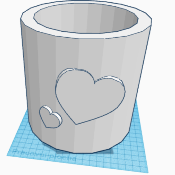 Valentine's day flower pot