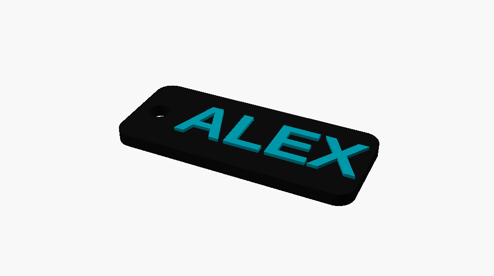 Custom Name Keychain (Parametric) — Type Your Name, Print Flat
