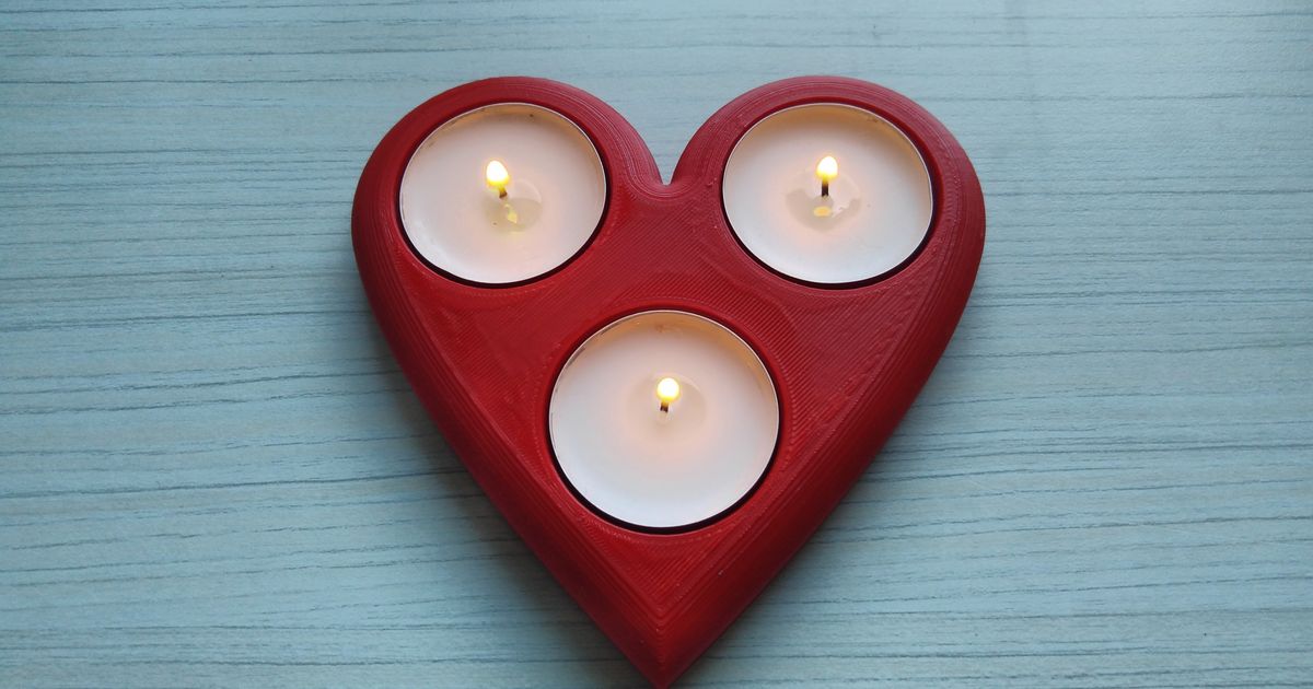 Heart candles part I 3D model