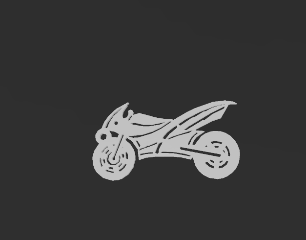 Miniatura 3 do modelo 3D Motorcycle keychain