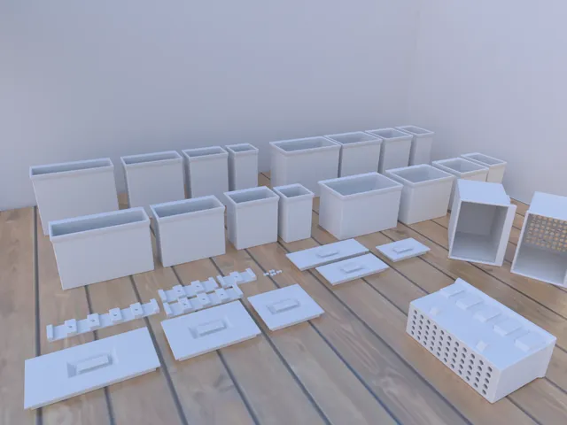 Modular organizer for kitchen cabinet doors