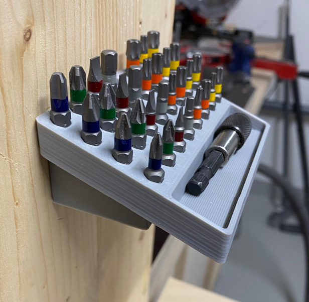 Hex Bit Holder (removable) by Woodenti Download free STL model