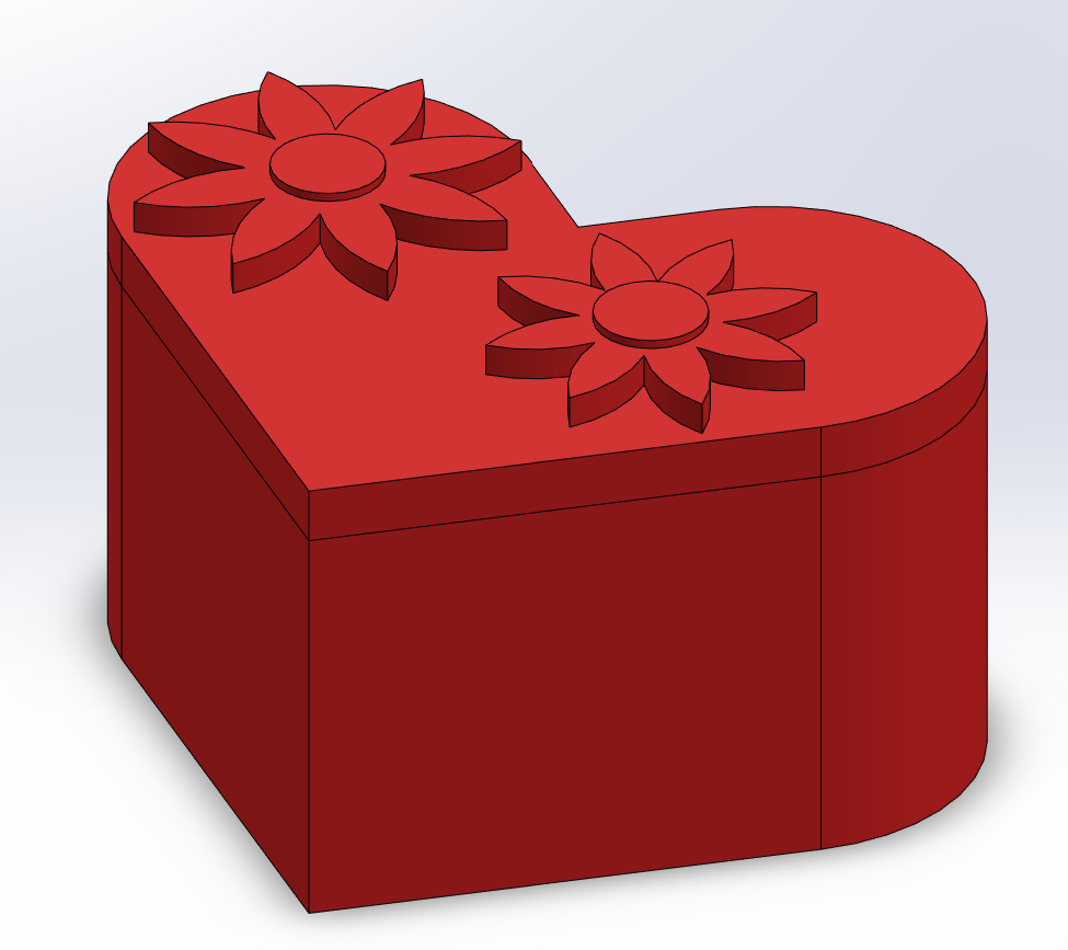 Valentine's Day Box with Flowers