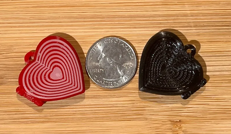 Print in Place Heart Locket (2 color/one extruder version available!) by  Yair Maimon, Download free STL model