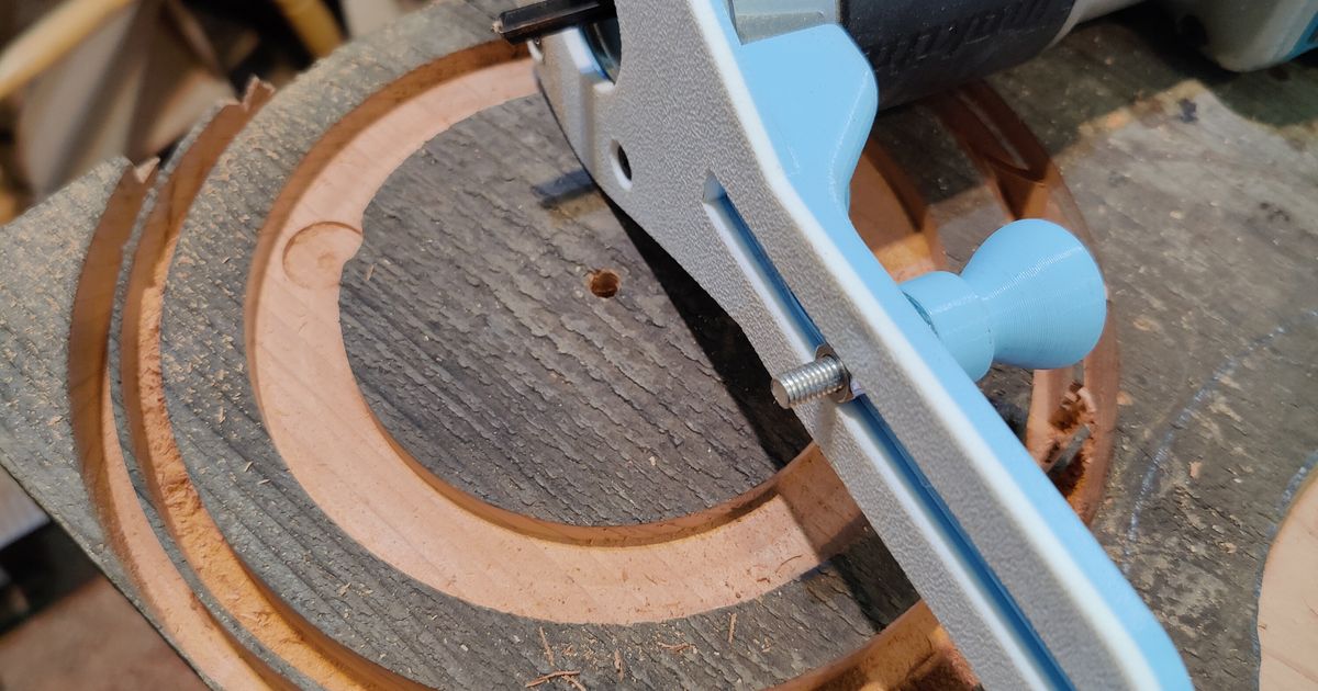 Makita router circle jig shorter by thejosh108 Download free STL