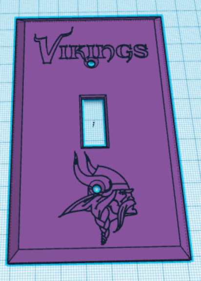 Minnesota Vikings light switch cover