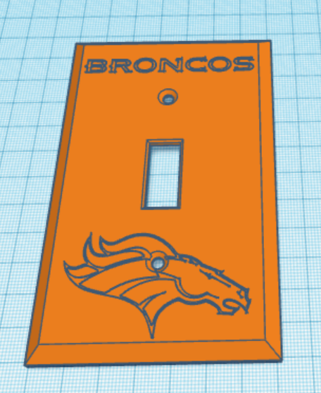 Denver Broncos light switch cover