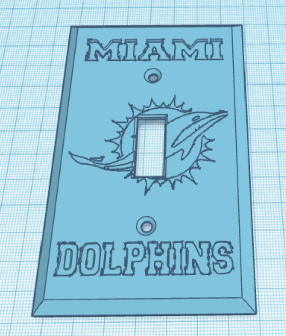 Miami Dolphins light switch cover