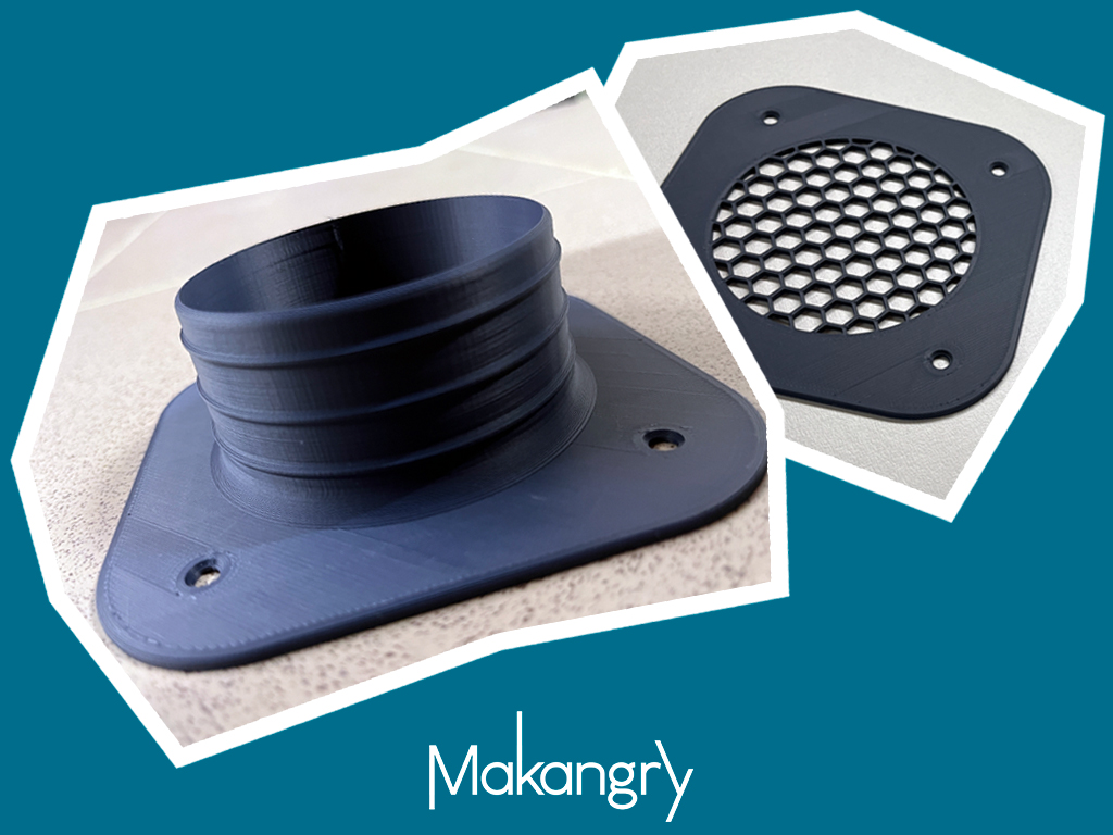 80mm (too tight) flexible ventilation duct support and grid