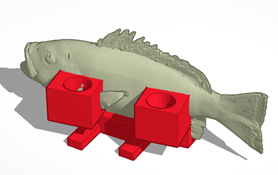 wire cutter holder with a fish