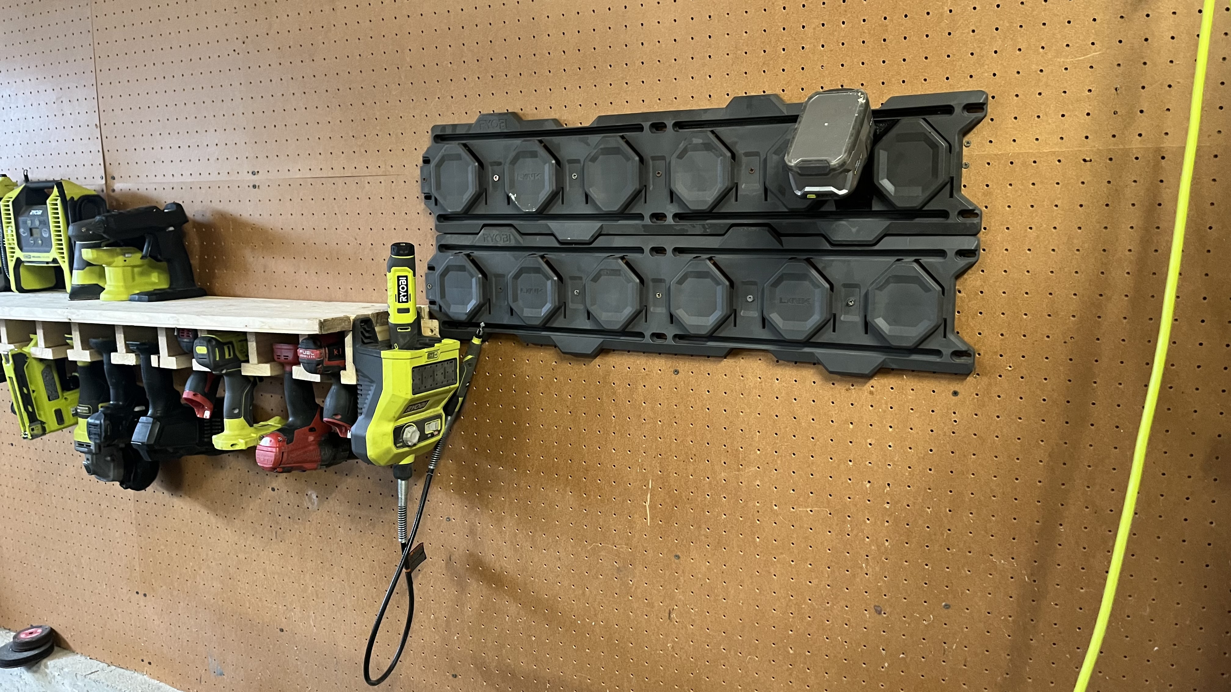 Holder for Ryobi batteries on Ryobi link system.