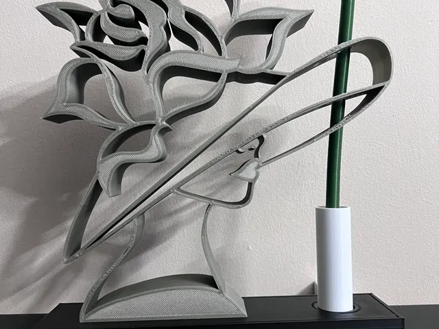 Sculpture visage chapeau mini vase