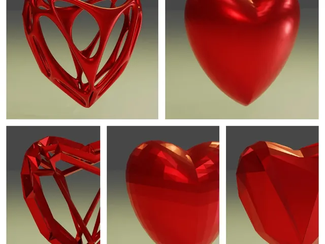 Valentine Heart Design 13 Collection (Simple heart/smoothed/LowPoly/Wireframe/Voronoi)