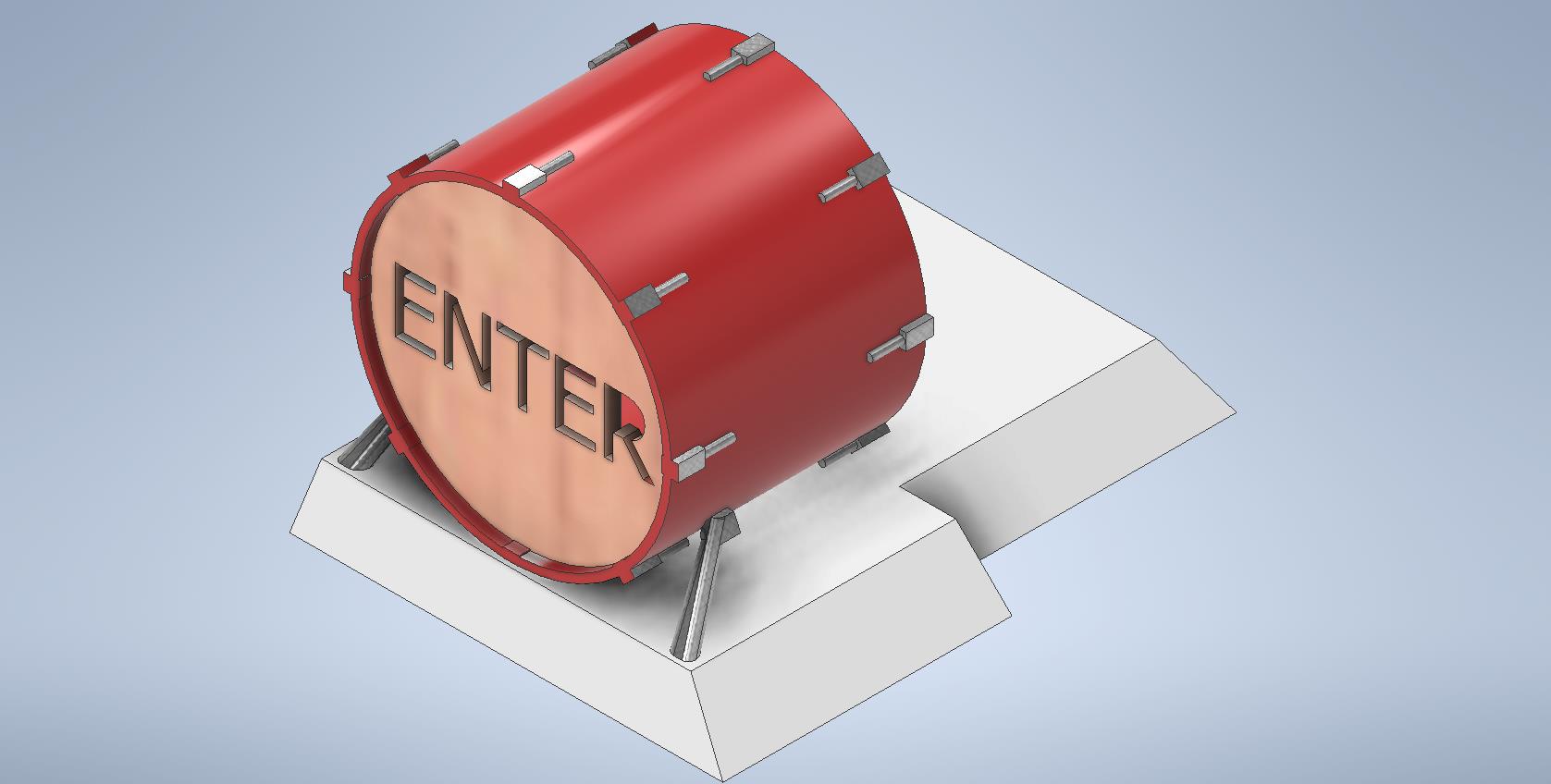 KICK DRUM shaped ENTER key by Pavel Šichnárek Download free STL model