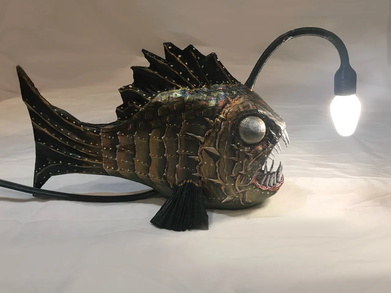 Angler Fish with LED Bulb by Evan, Download free STL model