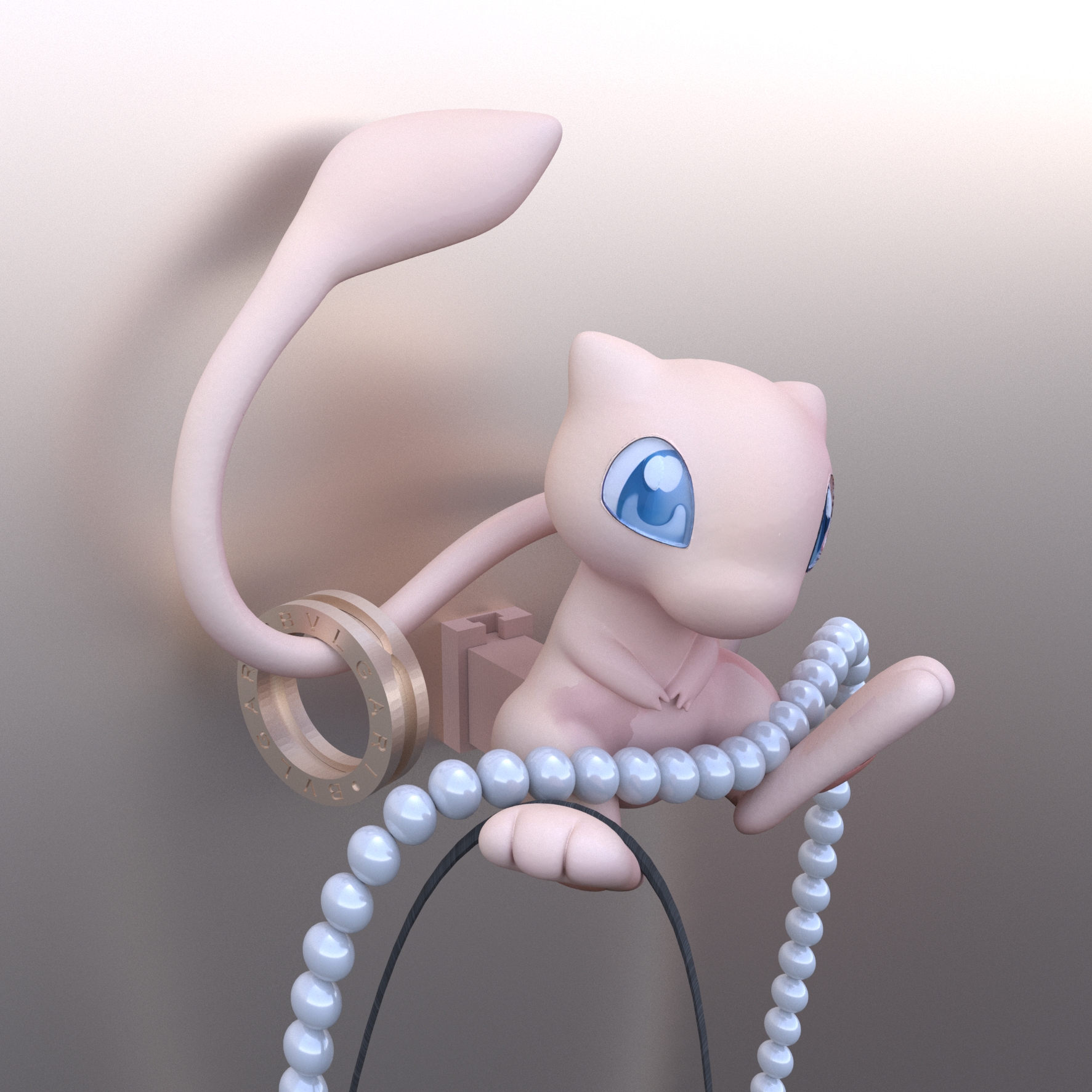 ℗151 Mew Jewelry Holder 3D print