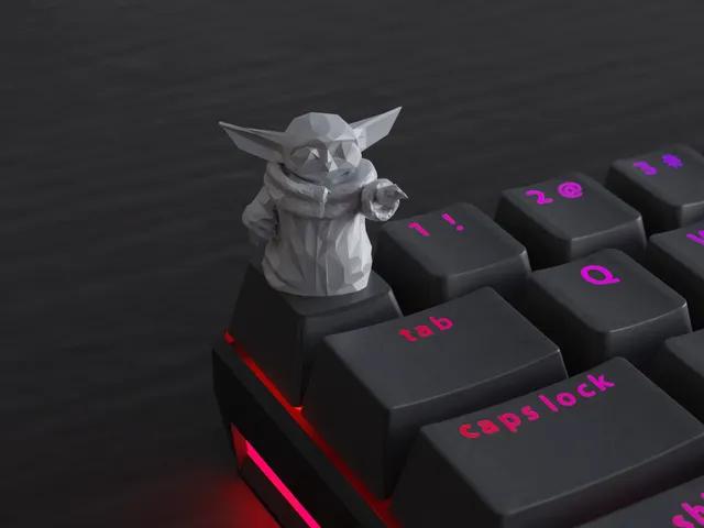 Keycap Low Poly Baby Yoda